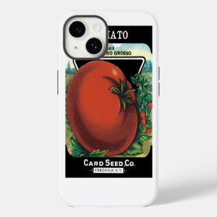 Coque Pour iPhone 14 Art d'étiquette de paquet de graines vintage, Toma