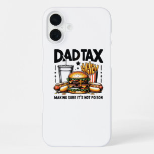 Coque iPhone 16 Plus Art d'icône de nourriture de taxe minimale pour pa