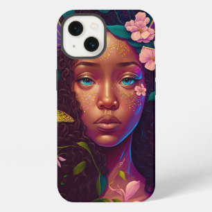 Etui iPhone 13 Art d'Imaginaire Fée Noire Africain