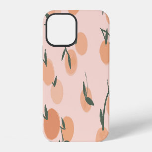 Coque iPhone 12 Art doodle : motif vintage orange cerise
