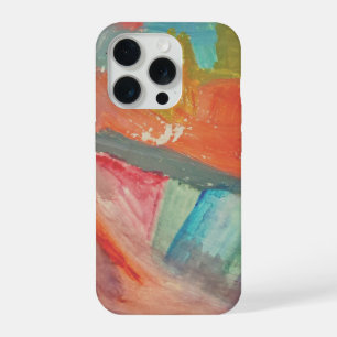 Coque iPhone 15 Pro Art expressionniste abstrait de coucher de soleil