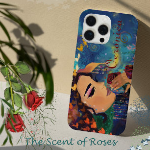 Coque iPhone 15 Pro Max Art Fantaisiste Inspiré de l'Antiquité avec Nom Pe