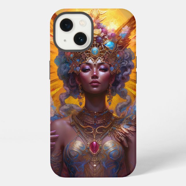 Coque iPhone Art Fantastique de Déesse Ailée (Verso)