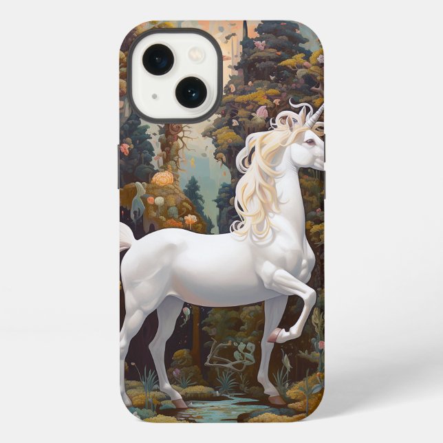 Coque iPhone Art fantastique de licorne (Verso)