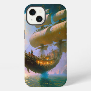 Etui iPhone 13 Art Fantastique de Navire Volant