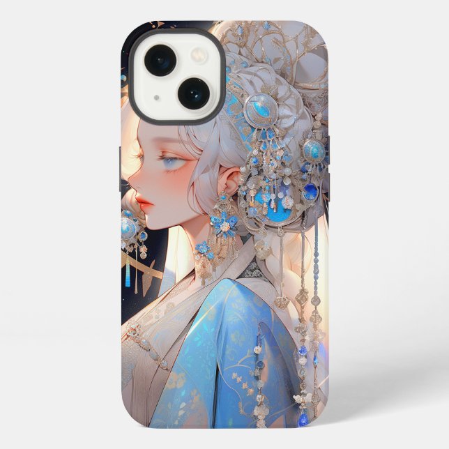 Coque iPhone Art Fantastique de Princesse d'Anime (Verso)