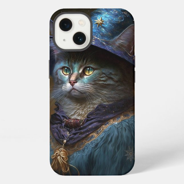 Coque iPhone Art fantastique de sorcière chat (Verso)