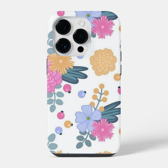 Coque iPhone art floral (Verso)