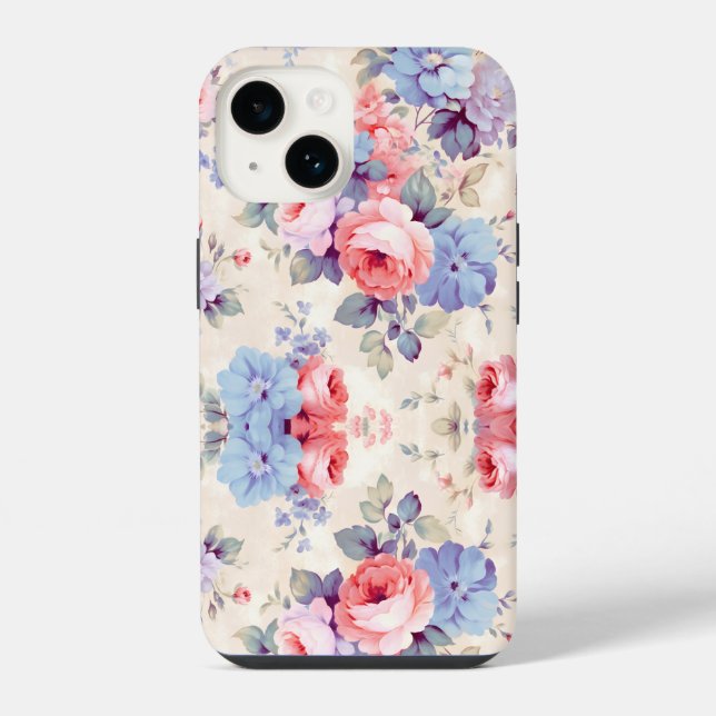 Coque iPhone Art Floral coloré (Verso)