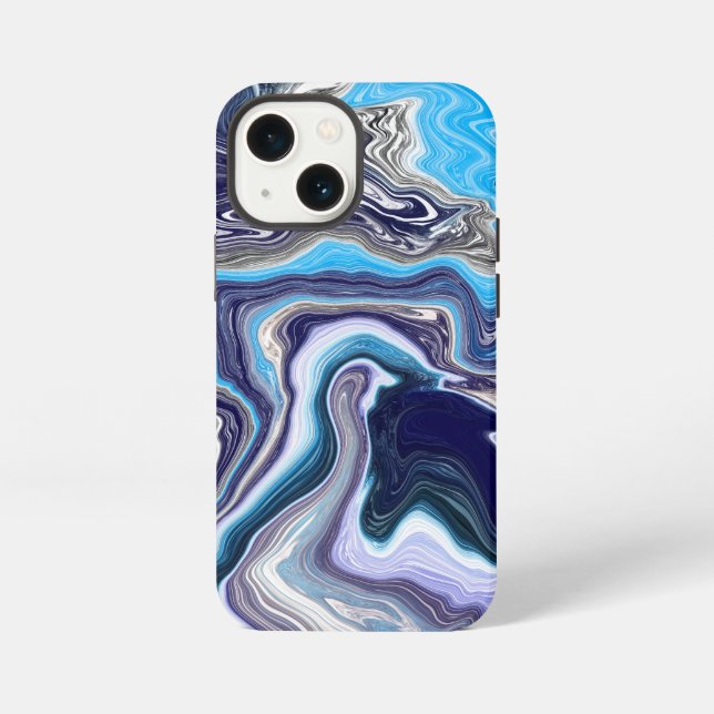 Coque iPhone Art fluide Blue Marble  (Verso)