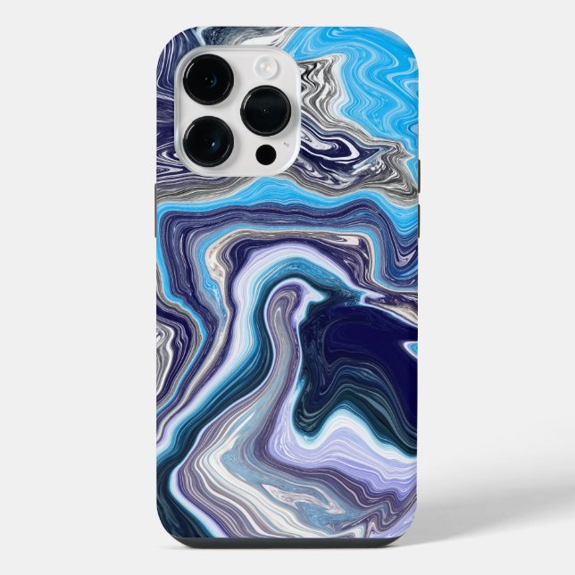 Coque iPhone Art fluide Blue Marble   (Verso)