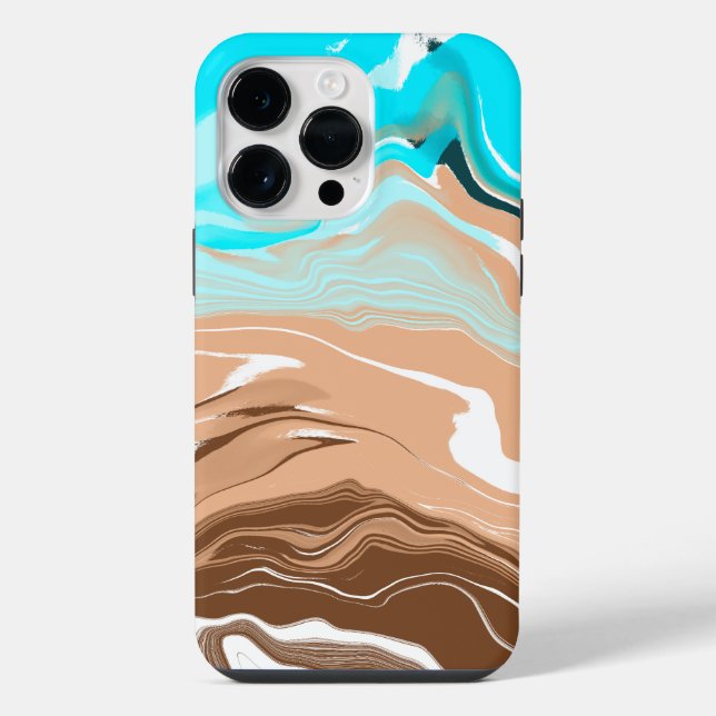 Coque iPhone Art fluide de plage abstrait  (Verso)