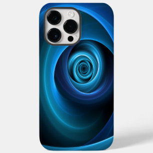 Coque Pour Pour iPhone 14 Pro Max Art fractal abstrait moderne aux couleurs bleues e
