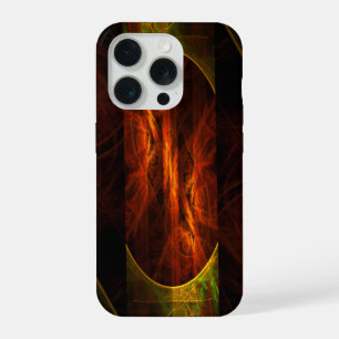 Coque iPhone 15 Pro Art fractal abstrait moderne de la jungle mystique