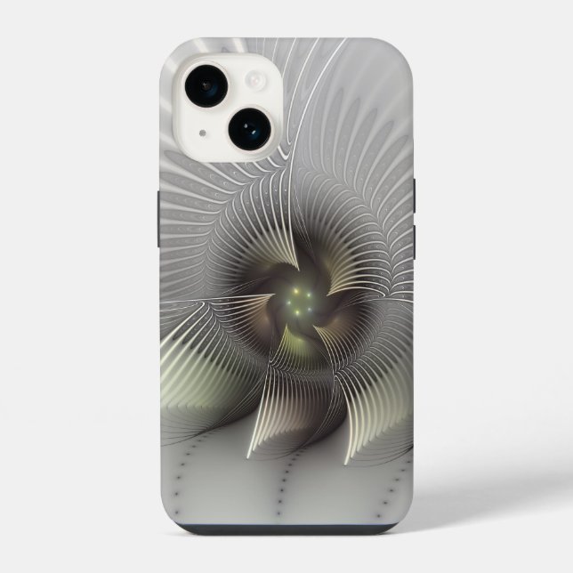 Coque iPhone Art fractal forme 3D abstraite moderne (Verso)