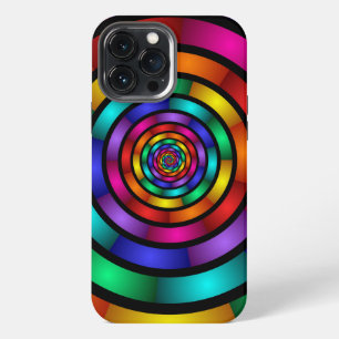 Etui iPhone 13 Pro Max Art fractal moderne coloré et psychédélique