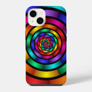 Coque Pour iPhone 14 Art fractal moderne coloré et psychédélique