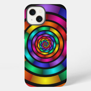 Etui iPhone 13 Art fractal moderne coloré et psychédélique