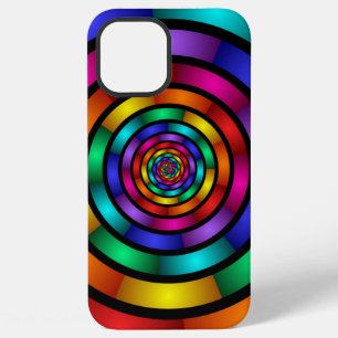 Coque iPhone 12 Pro Max Art fractal moderne coloré et psychédélique