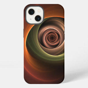 Etui iPhone 13 Art fractal moderne couleurs chaudes abstrait en s