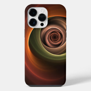 Coque Pour Pour iPhone 14 Pro Max Art fractal moderne couleurs chaudes Spirale 3D ab