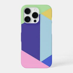 Coque iPhone 16 Pro art géométrique multicolore