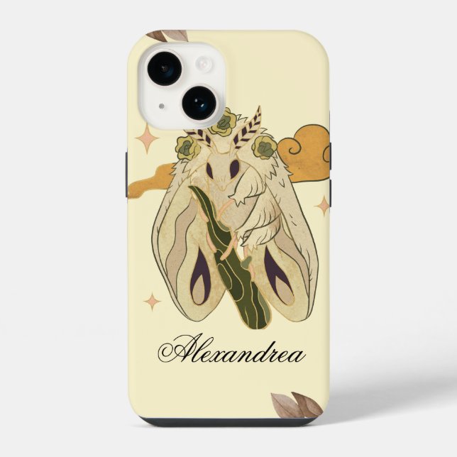 Coque iPhone Art Graphique Fae, Moth Mystique (Verso)