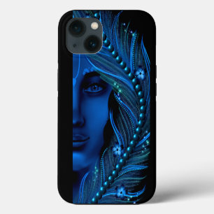 Etui iPhone 13 art Hare Krishna - Krishna bleu divin magnifique