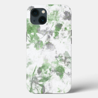 Etui iPhone 13 Art moderne du motif de fleurs et de la texture mu