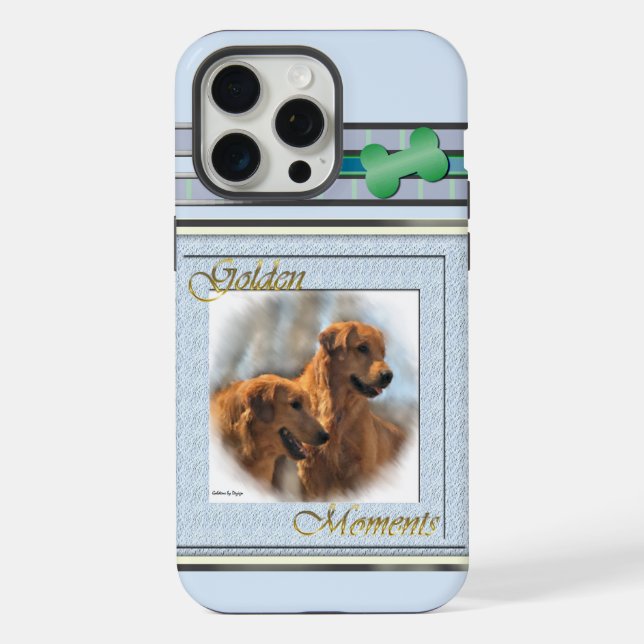 Coque iPhone Art moderne Golden Retriever Chien (Verso)
