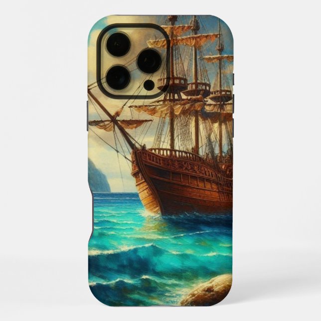 Coque iPhone Art nautique de plage tropicale des Caraïbes (Verso)
