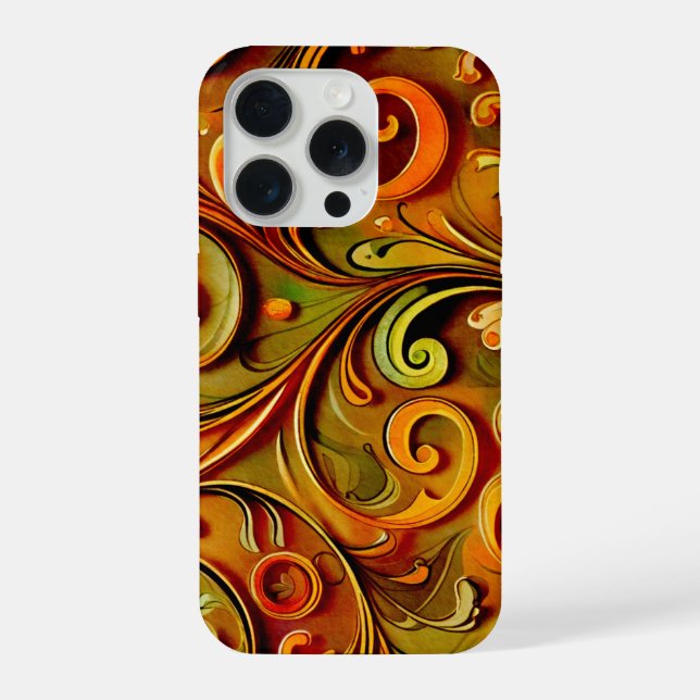 Coque iPhone Art Nouveau floral design  (Verso)