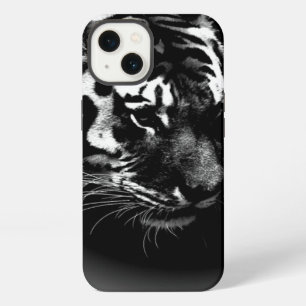 Etui iPhone 13 Art Photo Tigre Noir Blanc