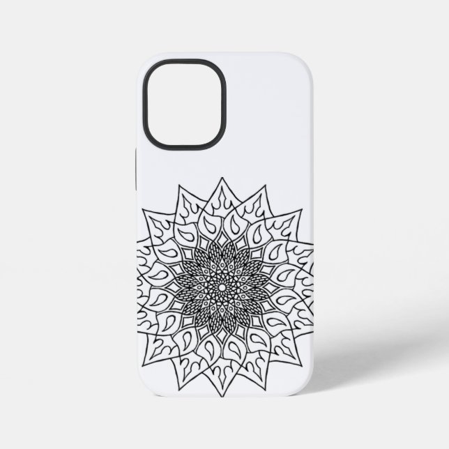 Coque iPhone art pop mandala (Verso)