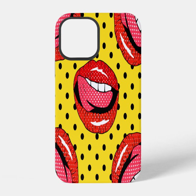 Coque iPhone Art Pop Rétro : Badges Patch Cartoon (Verso)