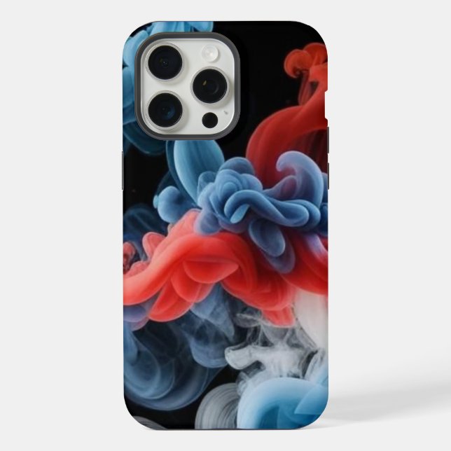 Coque iPhone Arte en Fumée Rouge Gras - Boîtier téléphonique (Verso)