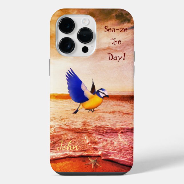 Coque iPhone Artsy Beach Scène Oiseau Mer (Verso)