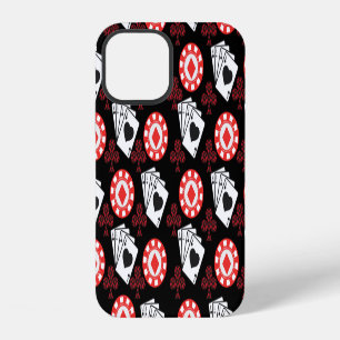 Coque iPhone 12 As de motif de poker Cartes à jouer croix Tendance