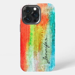 Etui iPhone 13 Pro Aspect Bois Moderne Coloré #2