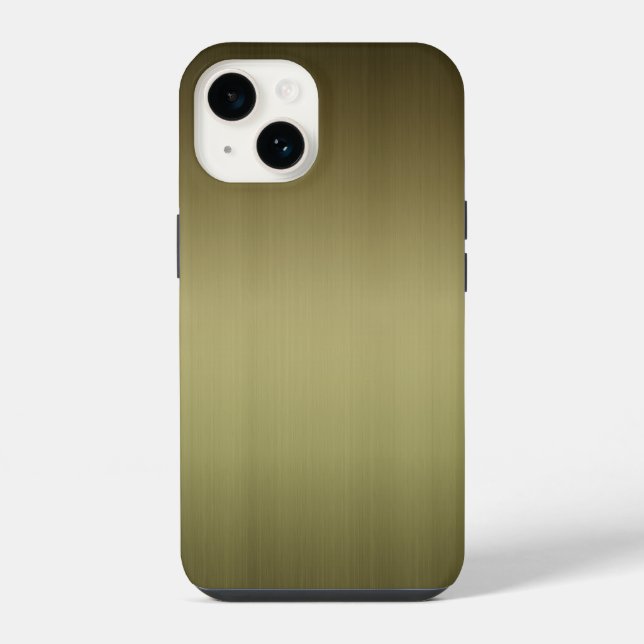 Coque iPhone Aspect laiton brossé (Verso)