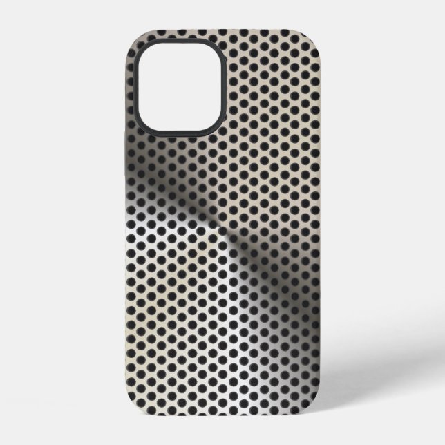 Coque iPhone Aspect Métal Perforé Teinté Doré  (Verso)