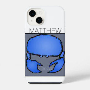 Coque Pour iPhone 14 Astrologie Zodiaque Cancer Nom d'anniversaire iPC