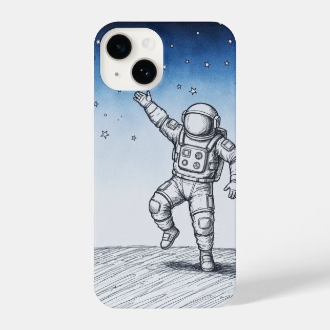 Coque iPhone Astronaut sketch phonecase  (Verso)
