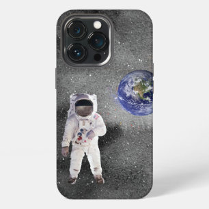 Etui iPhone 13 Pro Astronaute dans l'espace avec la planète Terre
