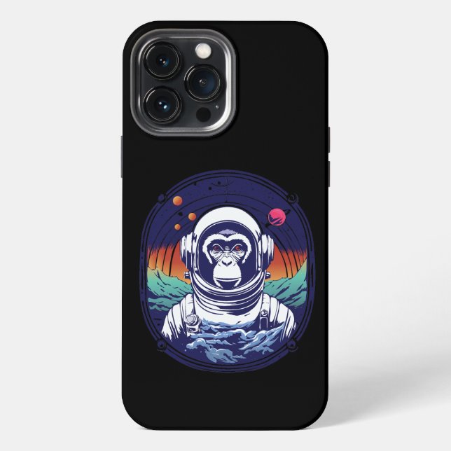 Coque iPhone Astronaute du singe spatial (Verso)