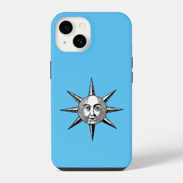 Coque iPhone Astronomie Renaissance - Face Soleil (Verso)