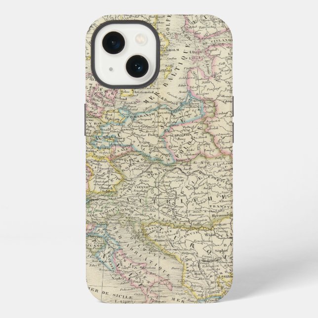 Coque iPhone Atlas Map of Europe (Verso)