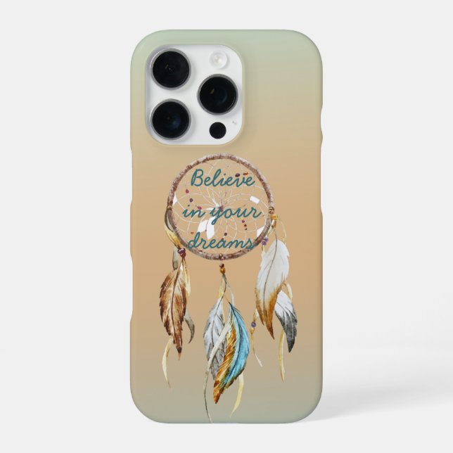 Coque iPhone Attrape-rêve dégradé bleu marine  (Verso)