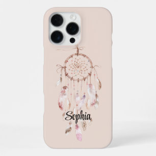 Coque iPhone 16 Pro Max Attrape-rêve Rose Pâle