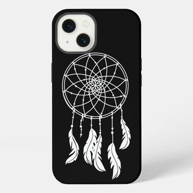 Coque iPhone Attrape-rêves en blanc (Verso)